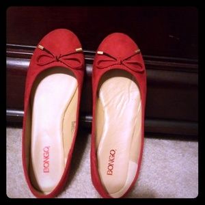 Bongo size 9 red flats only worn 1 time